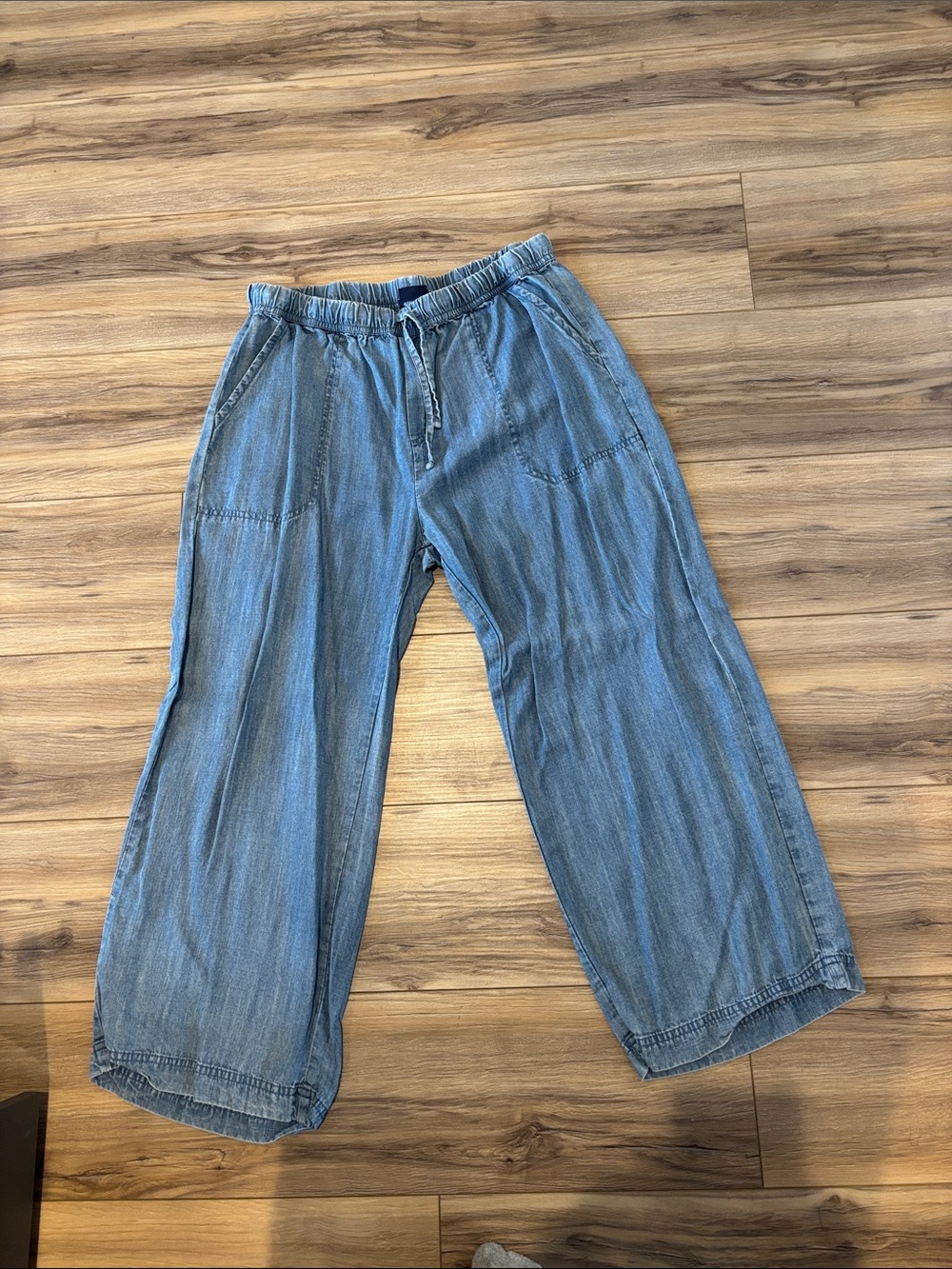 Splendid Light Blue Elastic Waist Denim Pants
